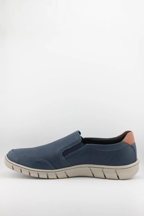 Baerchi Men Leather Slip-On Loafer with Cushioned Sole